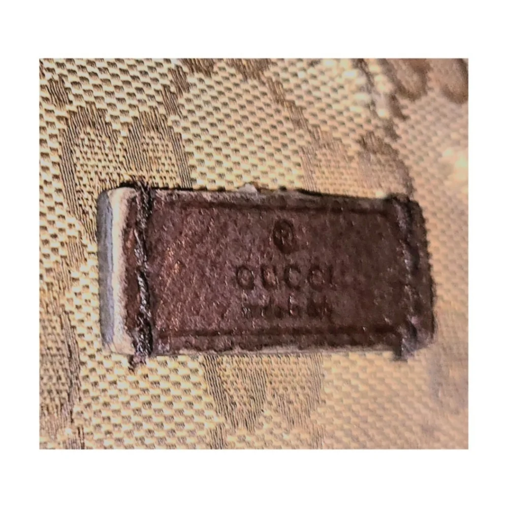 Auth. GUCCI Iconic Sherry Line GG Web Canvas Shoulder Bag W/Bee Applique - Picture 6 of 11